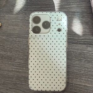 Amazon White Polka Dot iPhone Case with Black Dots for iphone 17 pro